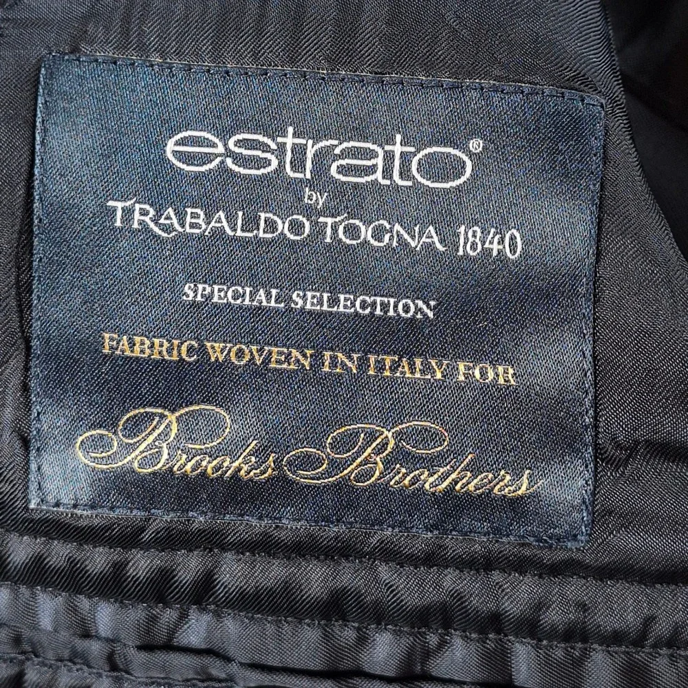 Brooks Brothers 1818 Regent Blazer Navy Wool Estrato Italy 40R 10075836R